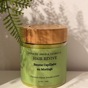 HAIR REVIVE – Baume Capillaire Naturel au Moringa | Nourrit, Répare et Renforce 250g